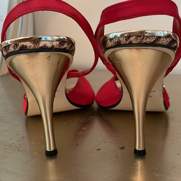 Vintage Red Diva 4” heels with animal print! - Picture 7 of 8